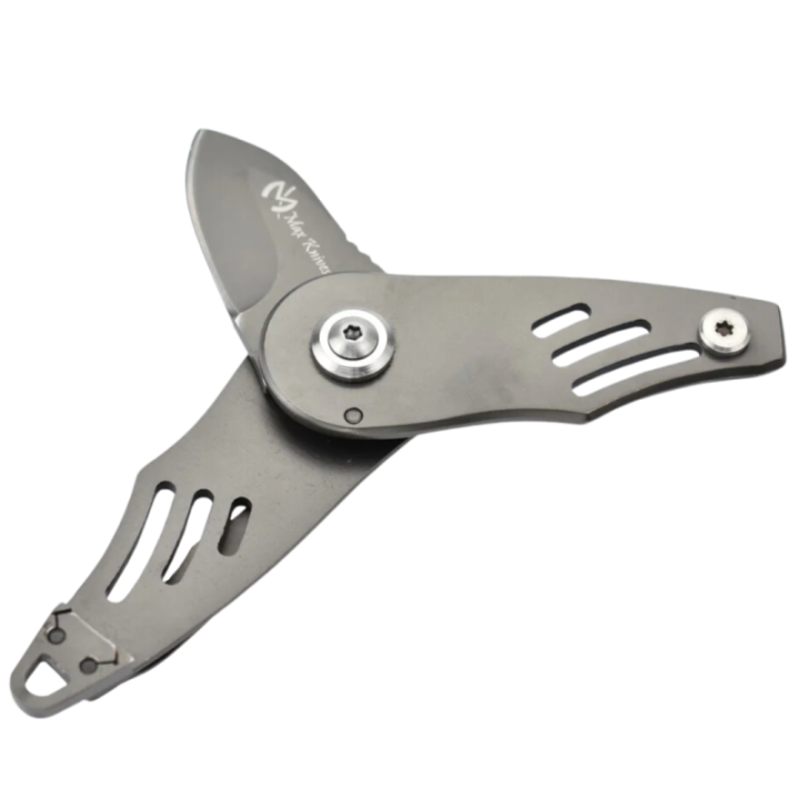 Max Knives 14693T — Couteau pliant rotatif Small Flip 440C, finition titane — vue 4
