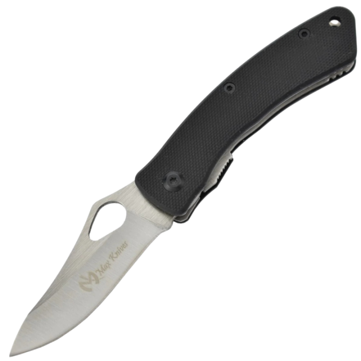 Max Knives MK111 — 440C folding knife, black G10 handle, liner lock