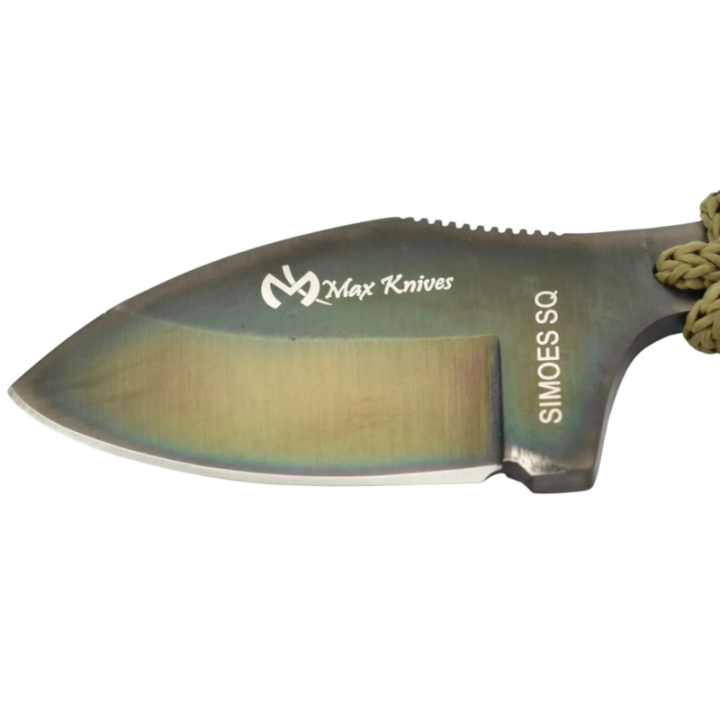 Max Knives MK113SQ — Couteau fixe 440C, manche tressé de paracorde verte — vue 2