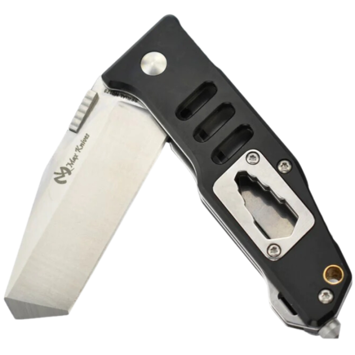 Max Knives MK115B — Pliant tanto 12C27, manche aluminium anodisé — vue 2