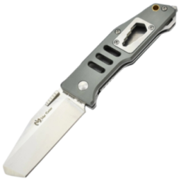 Max Knives MK115S — Pliant tanto 12C27, manche aluminium silver