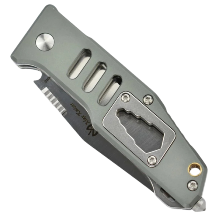 Max Knives MK115S — 12C27 tanto folder, silver aluminium handle — view 4