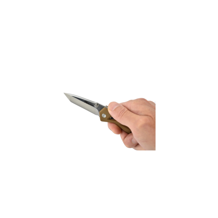 Max Knives MK116D — 12C27 tanto folder in desert tan finish, 63 g — view 4