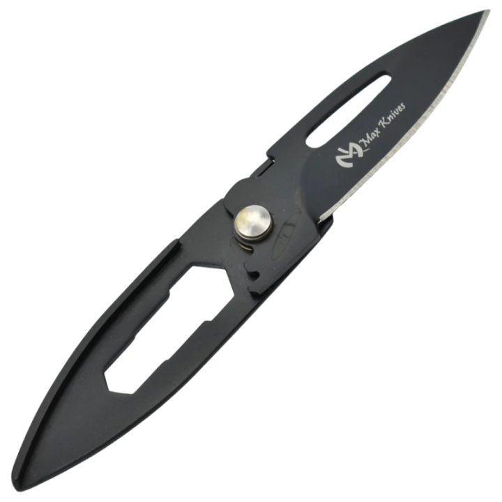 Max Knives MK117B — 440C keyring folding knife, black finish
