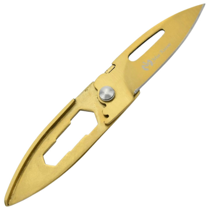 Max Knives MK117OR — Keyring folding knife, 440C gold finish