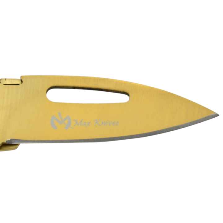 Max Knives MK117OR — Keyring folding knife, 440C gold finish — view 2