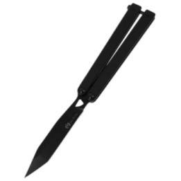 Max Knives Black-2 — Couteau papillon lame tanto acier et G10