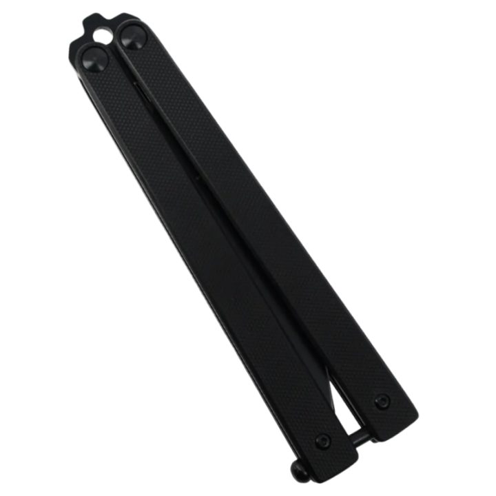 Max Knives Black-2 — Couteau papillon lame tanto acier et G10 — vue 2
