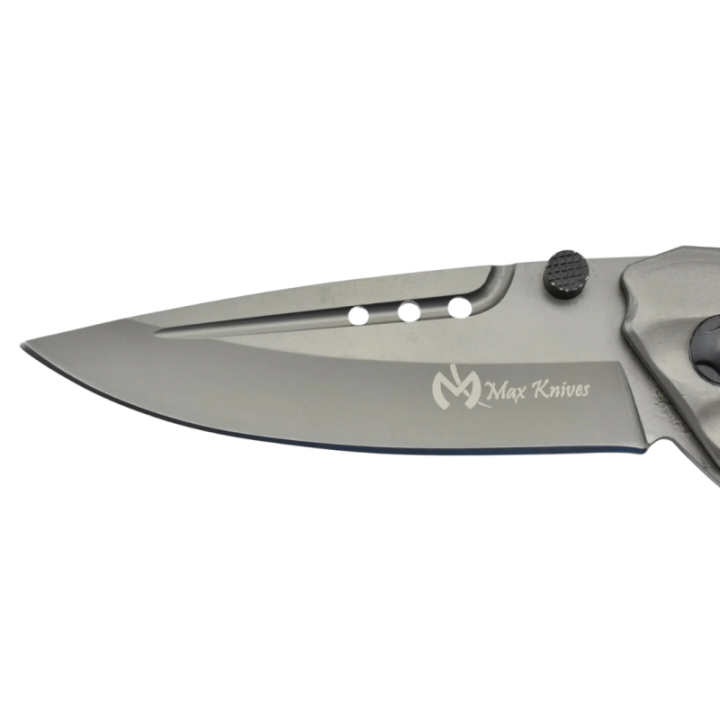 Max Knives MK140 — Folding Knife, 3Cr13 Blade, Stainless Handle, Nylon Sheath — view 2