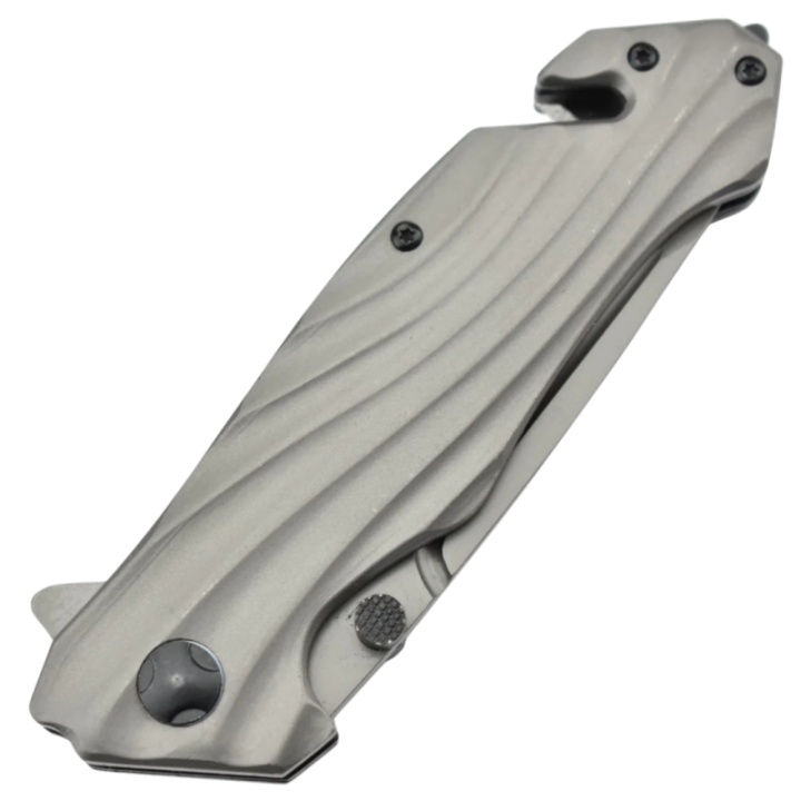Max Knives MK140 — Couteau pliant 3Cr13, manche acier inox, étui nylon — vue 4