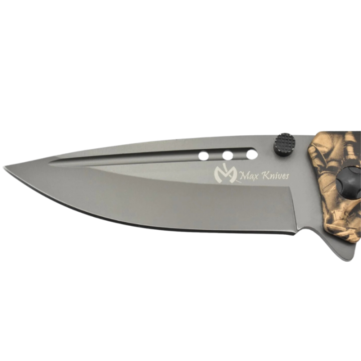 Max Knives MK142 — Assisted Folding Knife, Black Blade, Aluminium Handle — view 3