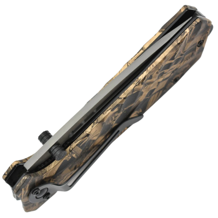 Max Knives MK142 — Assisted Folding Knife, Black Blade, Aluminium Handle — view 4