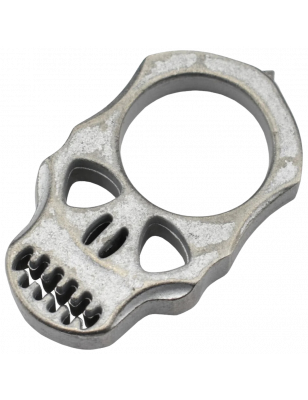MAXKNIVES - PASKSA - Poing americain Skull en aluminium silver antique