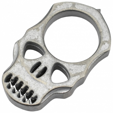 MAXKNIVES PASKSA - Poing Américain Skull en Aluminium Silver Antique |