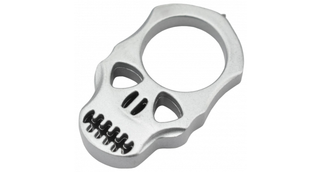 MAXKNIVES -PASKS - Poing americain Skull en aluminium silver