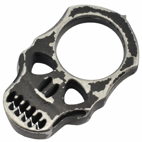 MAXKNIVES PASKNA - Poing Américain Skull en Aluminium Noir Antique |