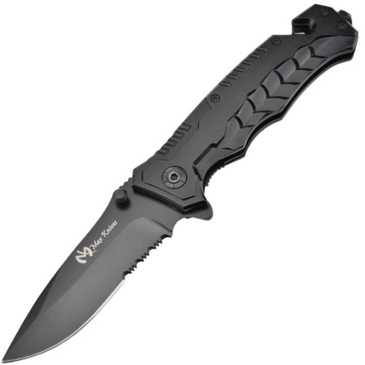 Max Knives MK147 — Assisted Folding Knife, 137 g, Black Aluminium
