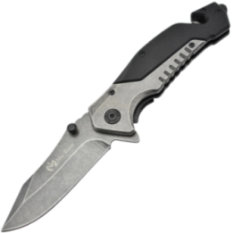 Max Knives MK148 — Stonewashed Clip Point Folder, Steel And G10