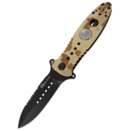 Max Knives MK164 — Spear point flipper folder, desert camo handle