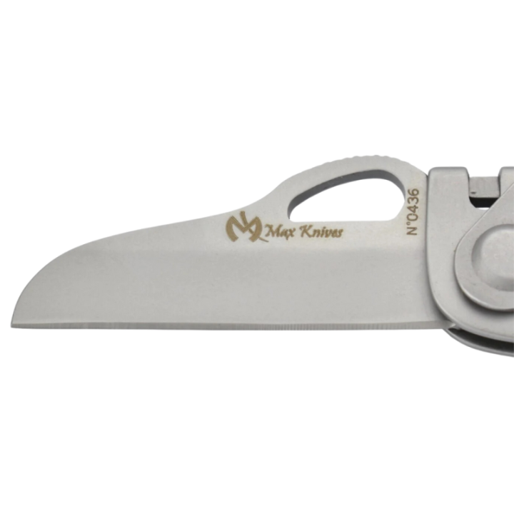 Max Knives Croc — Numbered mini folder, 440C sheepfoot blade, axe lock — view 2