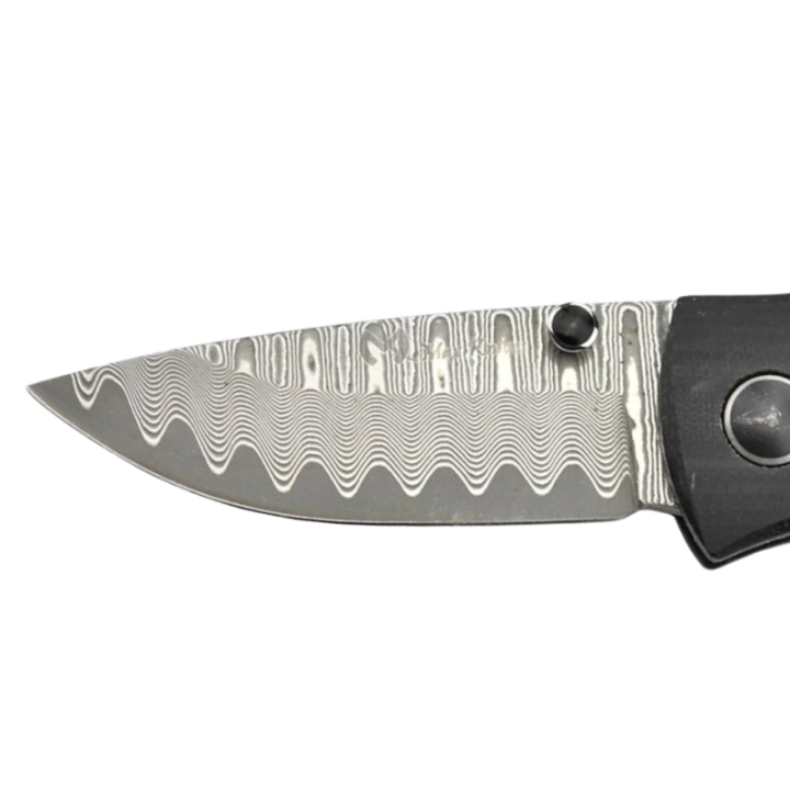 Max Knives MKBAMBKD — Damascus Folding Knife, Black G10 Handle — view 4
