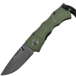 Max Knives MKBAMOG — Ceramic Blade Folding Knife, Green G10 Handle