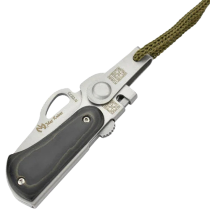Max Knives CROCH — Mini pliant 440C sheepfoot, micarta, axe lock — vue 2