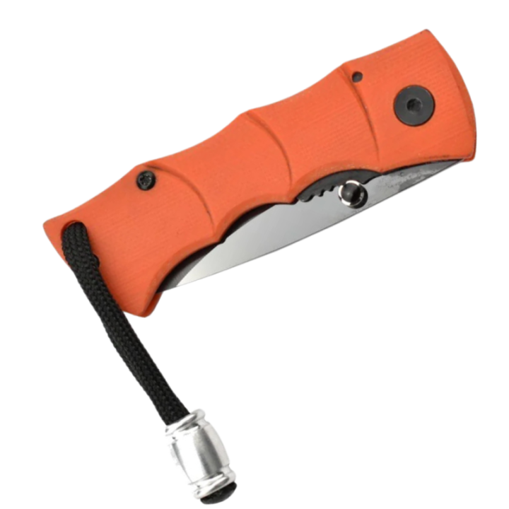 Max Knives MKBAMOR — Couteau pliant lame céramique, manche G10 orange — vue 2