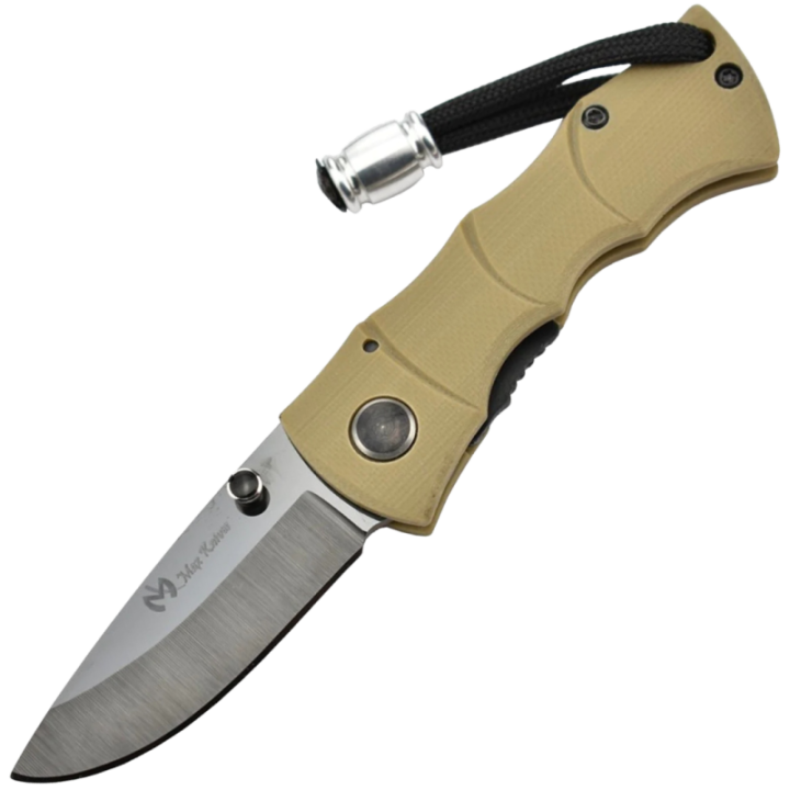 Max Knives MKBAMOT — Couteau pliant lame céramique, manche G10 désert
