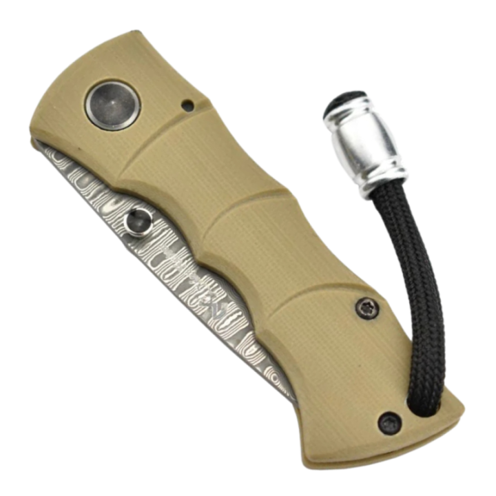 Max Knives MKBAMOTD — Damascus Blade Folding Knife, G10 Handle — view 2