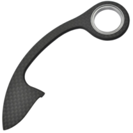 Max Knives MKBBKM — Karambit fibre de carbone 127 mm, anneau réglable