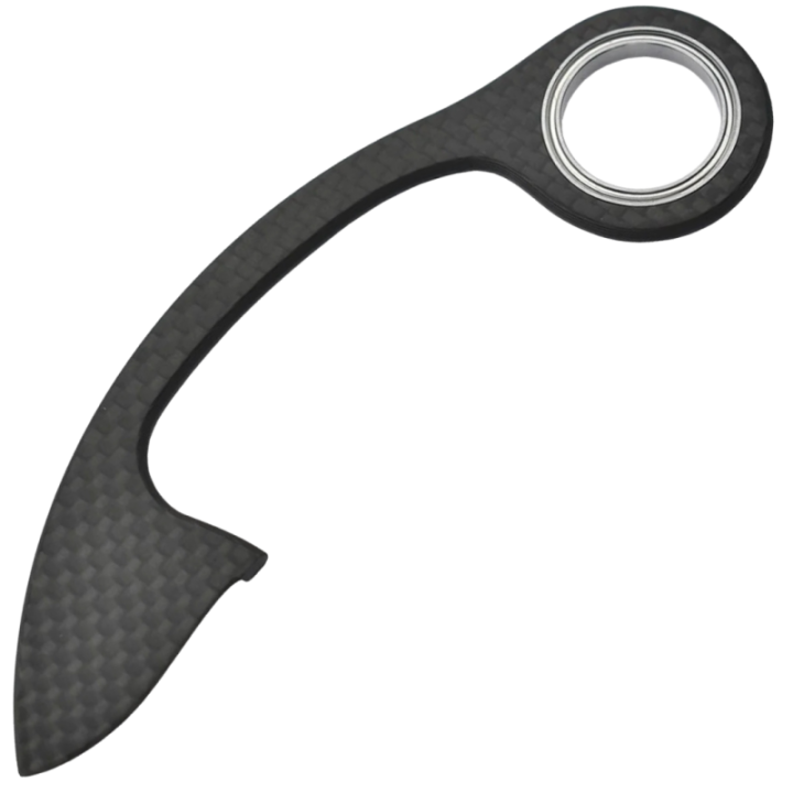 Max Knives MKBBKM — 127 mm carbon fibre karambit, sized ring