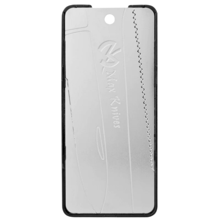 Max Knives MKCM — Carte de survie acier inoxydable, liseré noir — vue 2