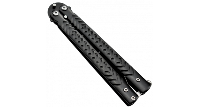 MAXKNIVES - P54 - Couteau papillon lame acier 3CR13 manche acier