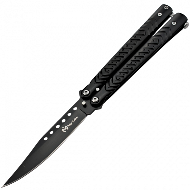 MAXKNIVES - P54 - Couteau papillon lame acier 3CR13 manche acier