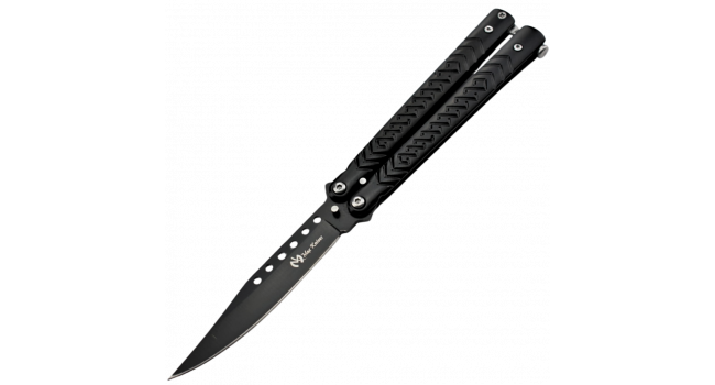 MAXKNIVES - P54 - Couteau papillon lame acier 3CR13 manche acier