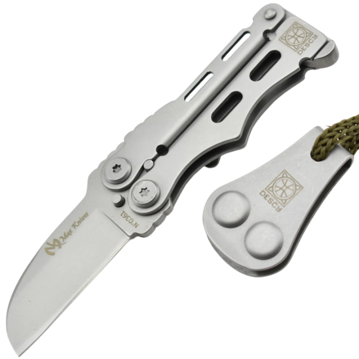 Max Knives DS1 — Mini couteau papillon 440C signé Alain Descy