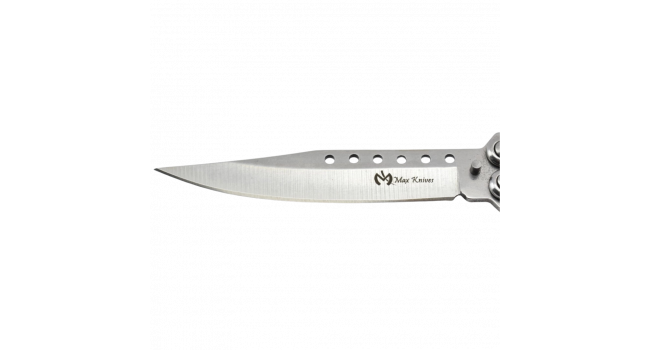 MAXKNIVES - P54S - Couteau papillon lame acier 3CR13 manche acier