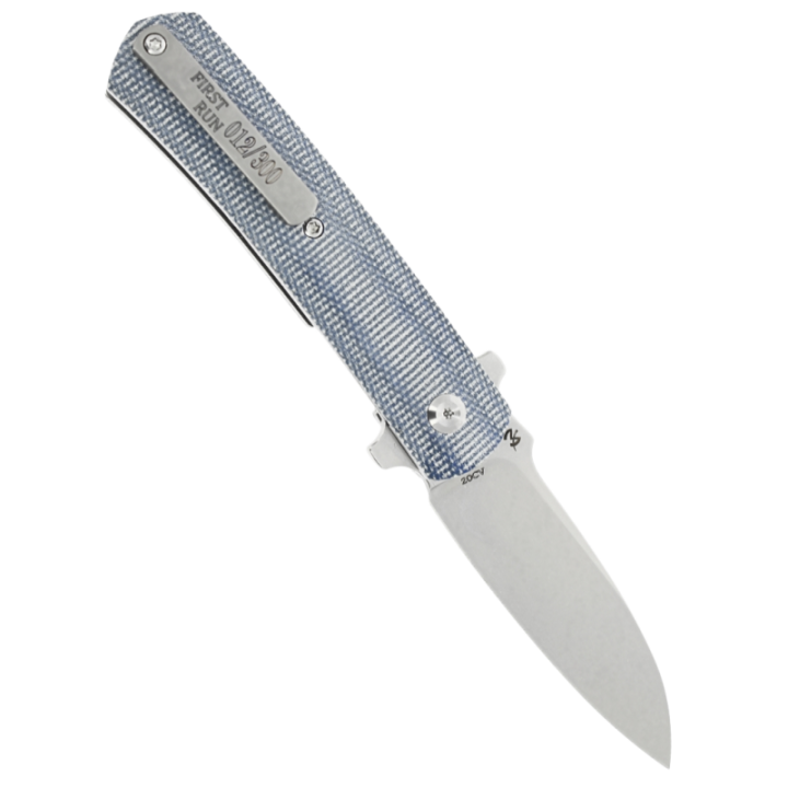 Max Knives MKES1BL — Ulys by Stéphane Espi, CPM-20CV, blue micarta — view 2