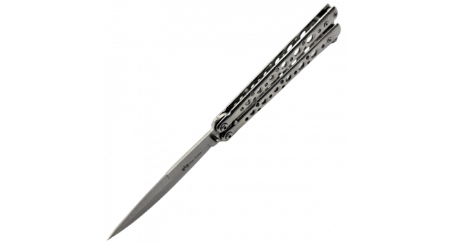 MAXKNIVES - P53 - Couteau papillon lame acier 3CR13 manche acier