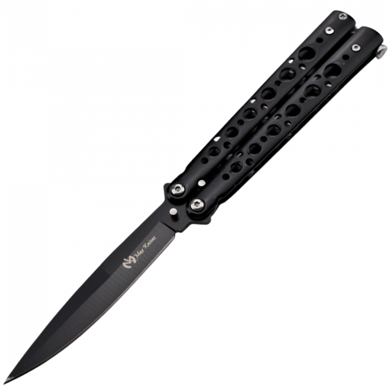 MAXKNIVES - P53 - Couteau papillon lame acier 3CR13 manche acier