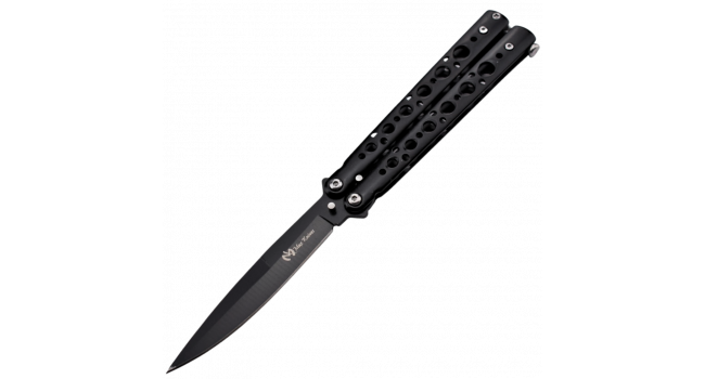 MAXKNIVES - P53 - Couteau papillon lame acier 3CR13 manche acier