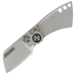 Max Knives MKH01S — μSepia Torpen silver, petit couteau monobloc N690