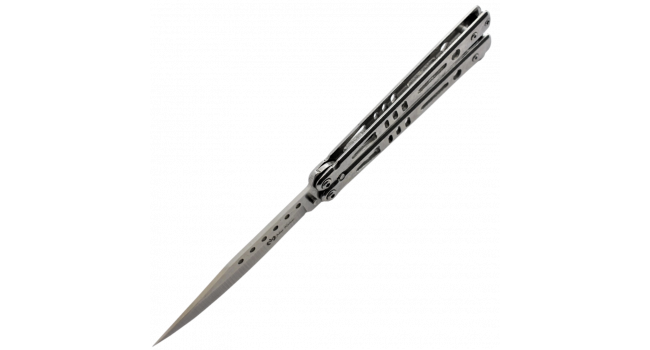 MAXKNIVES - P52 - Couteau papillon lame acier 3CR13 manche acier