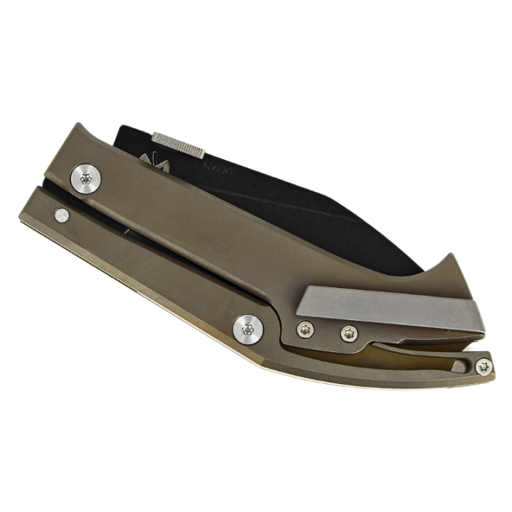 Max Knives MKH02B — Warthog Torpen, pliant titane anodisé et lame N690 — vue 5