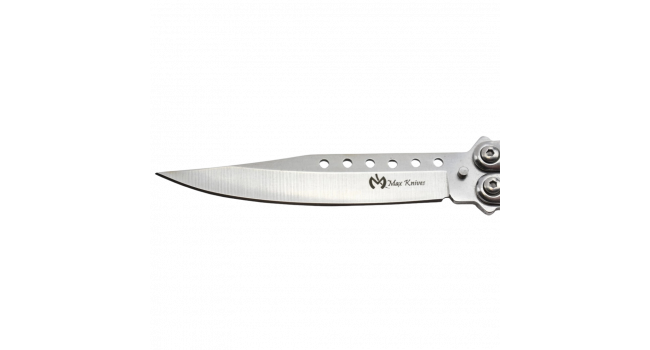 MAXKNIVES - P50 - Couteau papillon lame acier 3CR13 manche acier