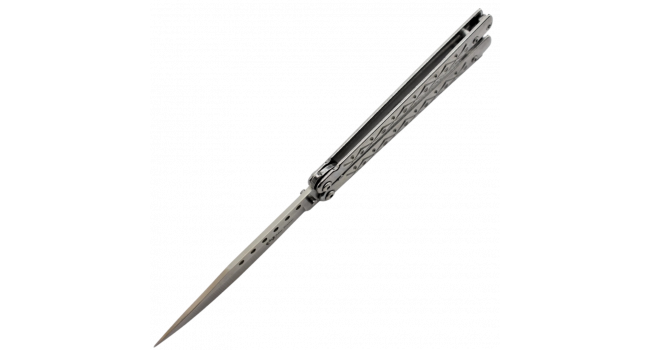 MAXKNIVES - P50 - Couteau papillon lame acier 3CR13 manche acier