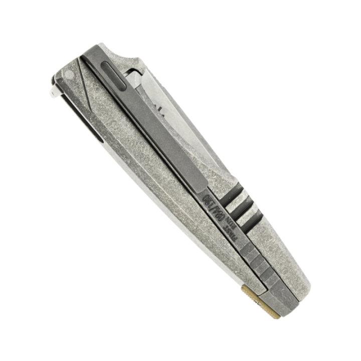 Max Knives MKH04 IKE — screwless integral titanium folder, CPM154 — view 8