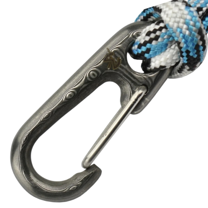 Max Knives MKMD — Mousqueton en acier damas 35 mm, motif unique — vue 2