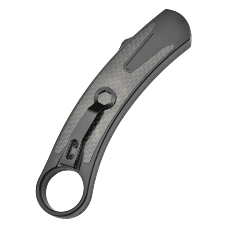 Max Knives MKO12B1 — Karambit automatique OTF noir, double tranchant — vue 3